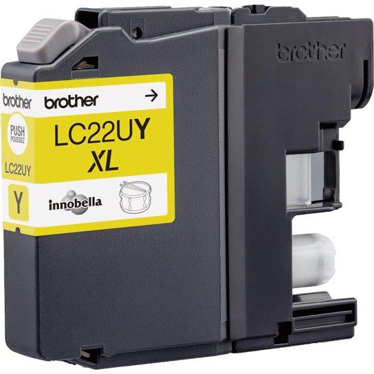 Bruder - Inkcartridge, 1.200 Seiten, OEM LC -22UY, Geel