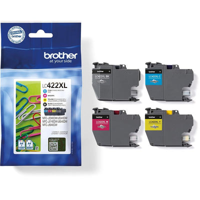 Brother - Cartucho de tinta LC-422XLVAL negro 3 colores