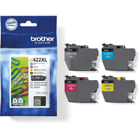 Brother -  inktcartridge, 1.500 3.000 pagina's, OEM LC-422XLVAL, 4 kleuren