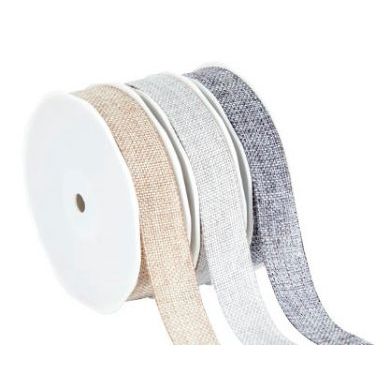 Luxury Organic Pristine ribbon black 25mm x 15 meters