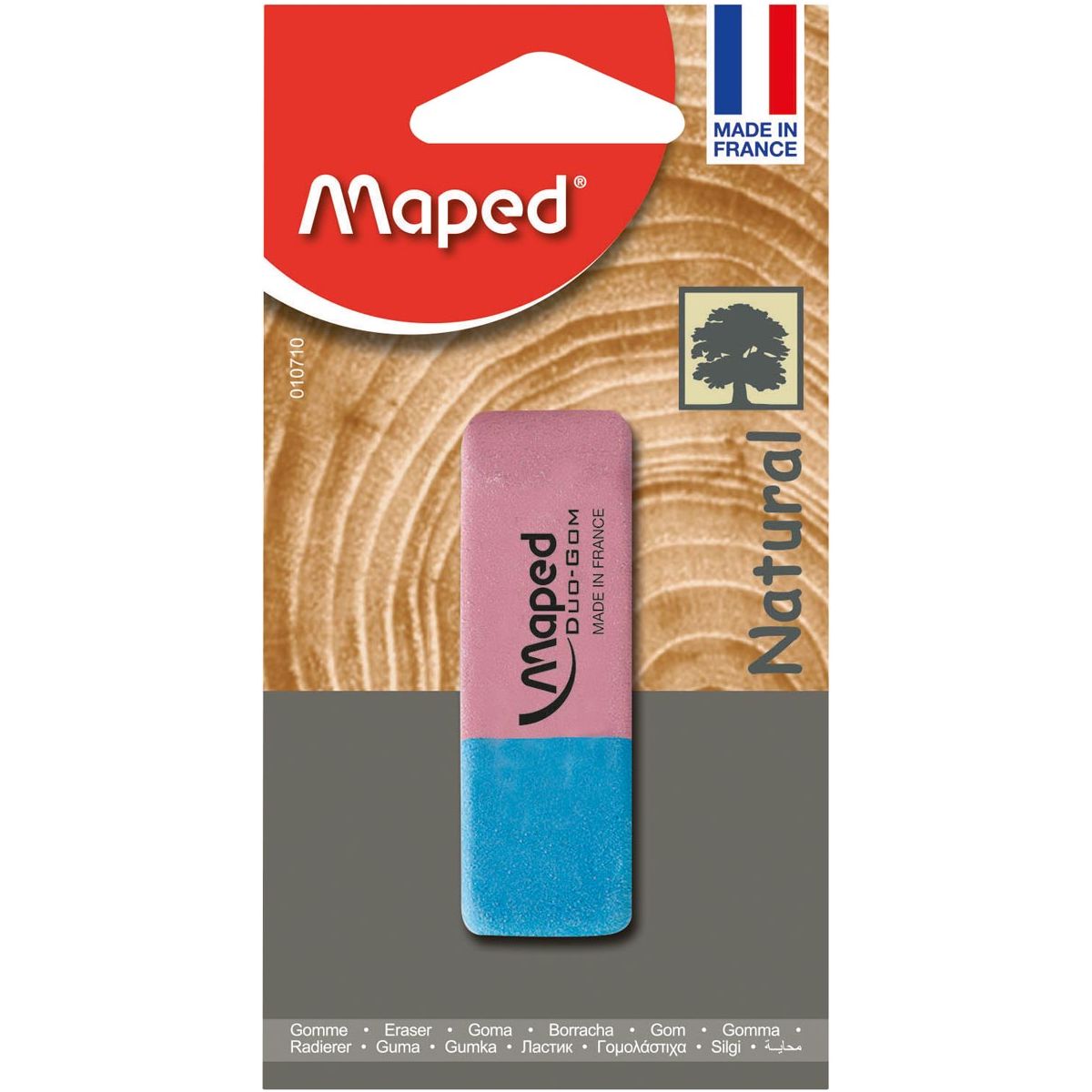 Maped - Gum Duo -gom, grand format, sur blister