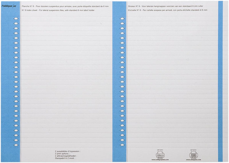 Elba -  ruiterstrook type 8, vel met 2x27 etiketten, pak van 270 etiketten, blauw