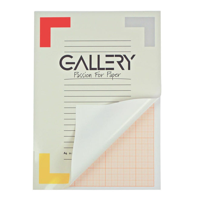 Galerie - papier millimétré, pi 21 x 29,7 cm (A4), bloc de 50 feuilles