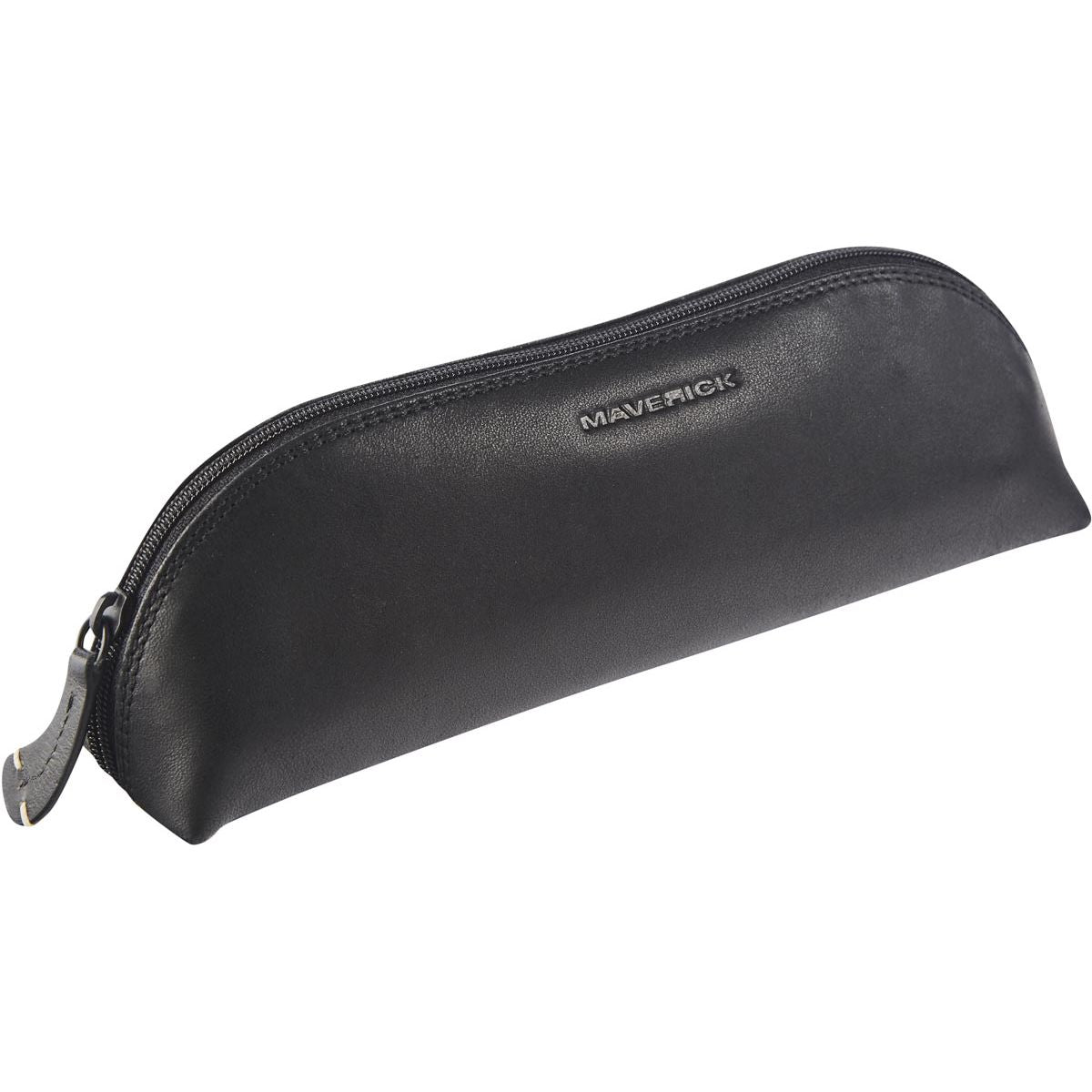 Maverick -  lederen pennenzak, ovaal, zwart