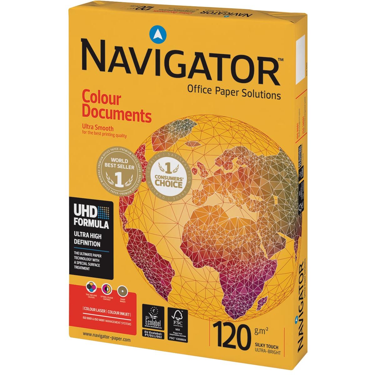 Navigator - Kopierpapier Farbdokumente A4 120gr weiß 250 Blatt