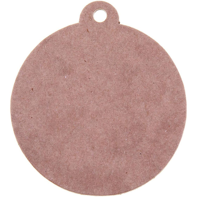 Bouhon - Bouhon extra sterke kartonnen figuren eco Kerstbal, diameter 70mm, pak van 4 stuks