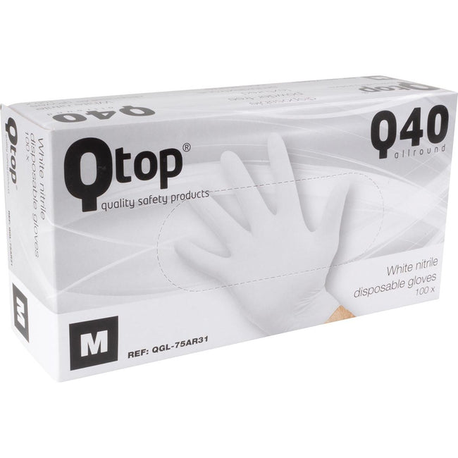 Klika -  Handschoenen uit nitril, medium, wit, doos van 100 stuks