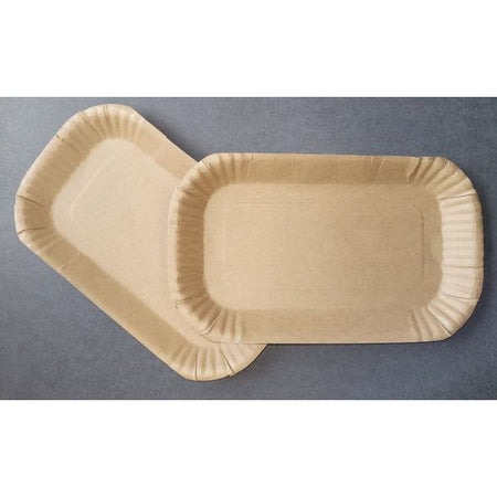 Timmers - Plateau en carton 23x15x2cm P181 marron résistant à la graisse 100 pièces