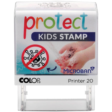 Colop - Drucker 20 Microban, Protect Kids Stempel, Stempel, der Kindern hilft, ihre Hände richtig zu waschen