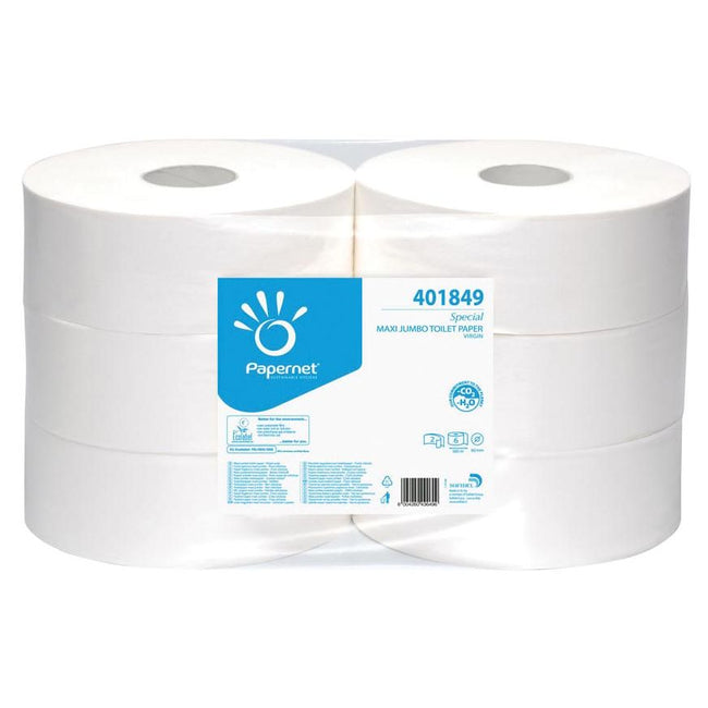 Papernet -   toiletpapier Special Maxi , 2-laags, 1180 vellen, pak van 6 rollen