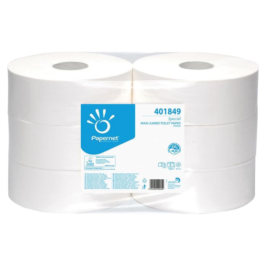 PAPERNET - PAPERNET PAPE DE TOIGE SPÉCIAL MAXI, 2LYER, 1180 FEUILLES, PACK DE 6 Rolls