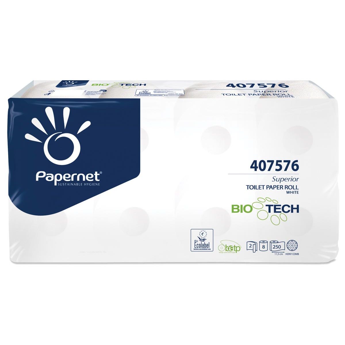 Papernet -   toiletpapier Superior, 2-laags, 250 vellen, pak van 8 rollen