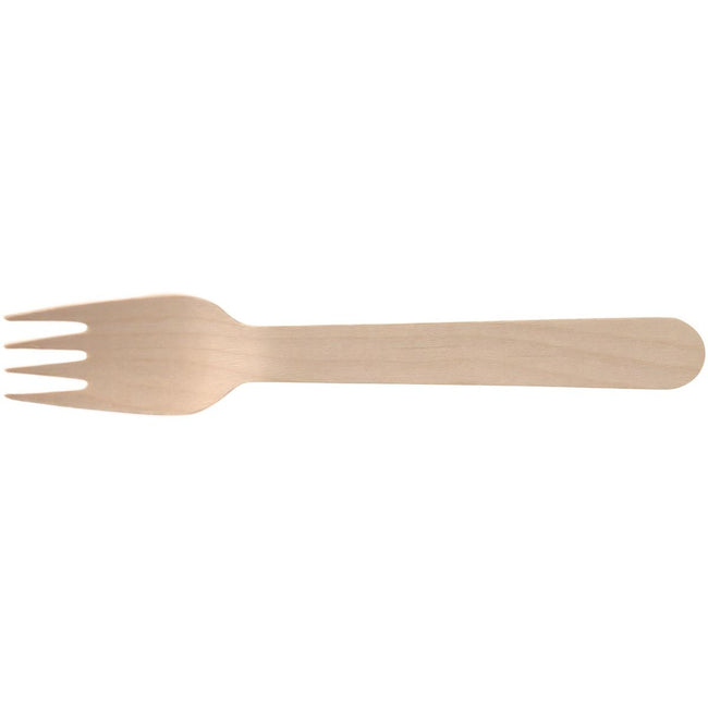 Conpax - Tenedor de madera, 16,5 cm, paquete de 250 piezas