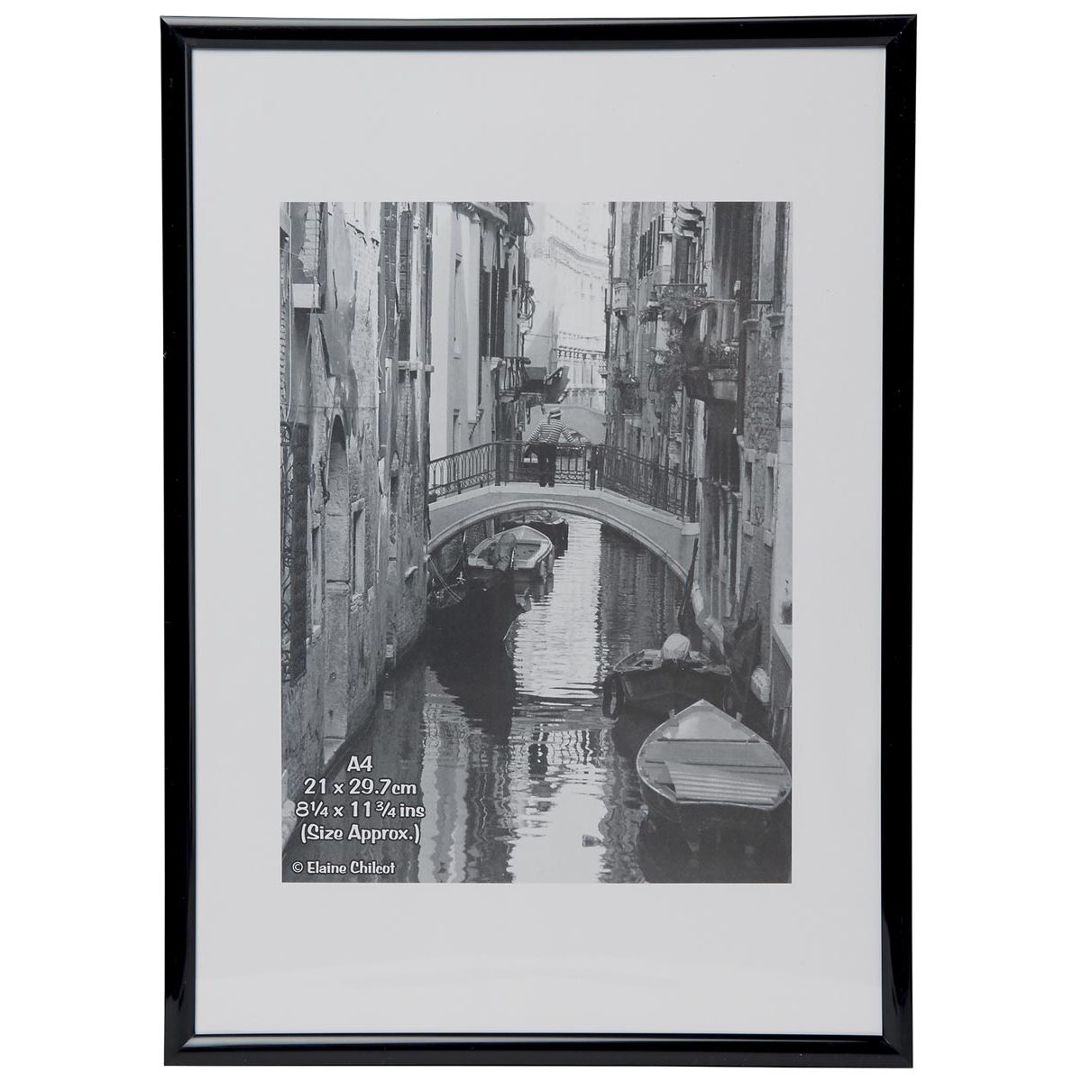 The Photo Album Company - Cornice per foto TPAC in alluminio, nera, A4