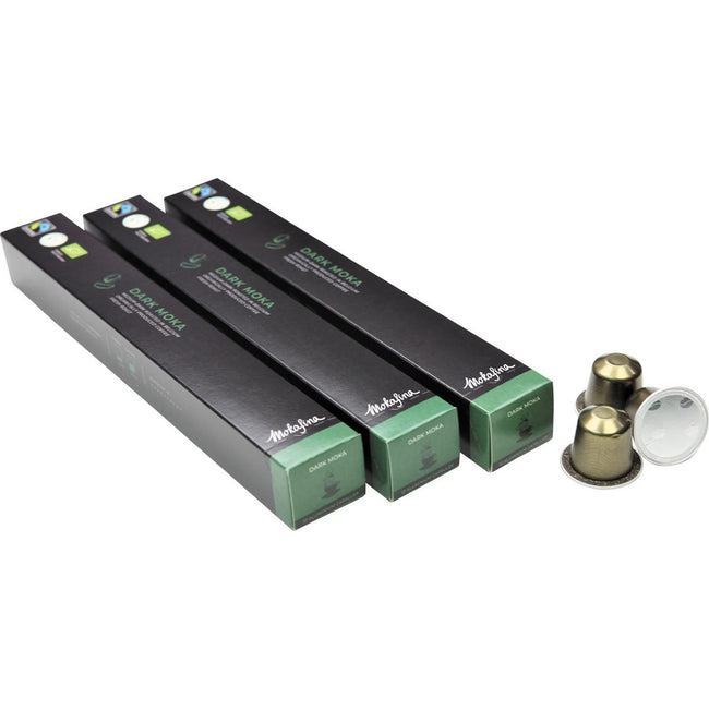 Mokafina - aluminum coffee capsules, dark Moka, 10 pieces