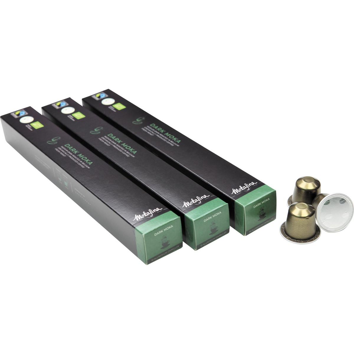 Mokafina -   aluminium koffiecapsules, dark Moka, 10 stuks