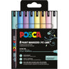 Posca – Uni-Farbmarker PC-1MR, 0,7 mm, Karton mit 8 Stück in verschiedenen sanften Farben