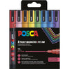 Posca – Uni-Farbmarker PC-3ML, 1,5 mm, Glitzer, Karton mit 8 Stück in verschiedenen Farben