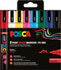 Posca -  Uni paintmarker PC-5BR, 1 4 mm, penseel punt, blister van 8 stuks