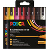 Posca - Uni-Farbmarker PC-5M, 1,8 2,5 mm, Karton mit 8 Stück in warmen Farben