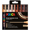 Posca -  Uni paintmarker PC-5M, 1,8 2,5 mm, ronde punt, portretkleuren, blister van 8 stuks