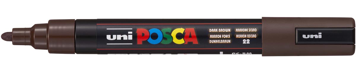 Posca -  Uni paintmarker PC-5M, 1,8 2,5 mm, ronde punt, donkerbruin