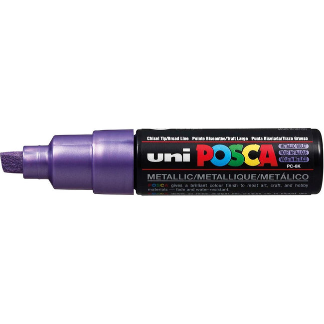 Posca -  Uni  paintmarker PC-8K, 8 mm, paars metaal