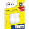 Avery - Etiquettes de marquage rondes PET08W, diamètre 8 mm, blister de 4704 pièces, blanches