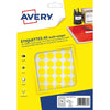 Avery - Etiquettes de marquage rondes PET15J, diamètre 15 mm, blister de 960 pièces, jaune