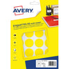 Avery - Etiquettes de marquage rondes PET30J, diamètre 30 mm, blister de 240 pièces, jaune