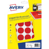 Avery - Etiquettes de marquage rondes PET30R, diamètre 30 mm, blister de 240 pièces, rouge