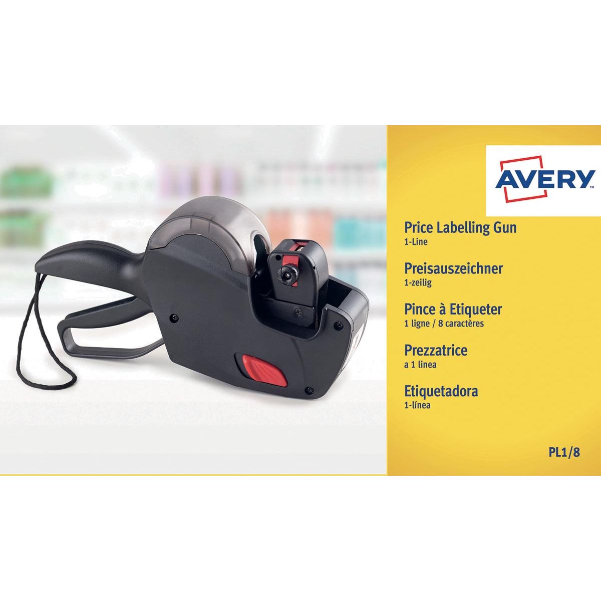 Avery - Labeling pliers PL1/8 + ink roller + roll of labels