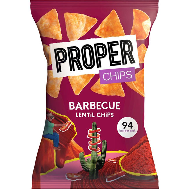 Proper - Proper lentil chips Barbecue, zak van 20 g