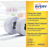 Avery - PLR1226 étiquettes pour étiquette de prix amovibles, pi 12 x 26 mm, 15 000 étiquettes, blanches