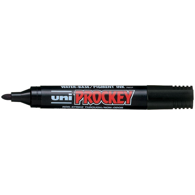 Uni-Ball - Permanentmarker Prockey PM-122, runde Spitze, mittel, schwarz