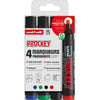 Uni-Ball - Permanentmarker Prockey PM-126, abgeschrägte Spitze, groß, Karton mit 4 Stück