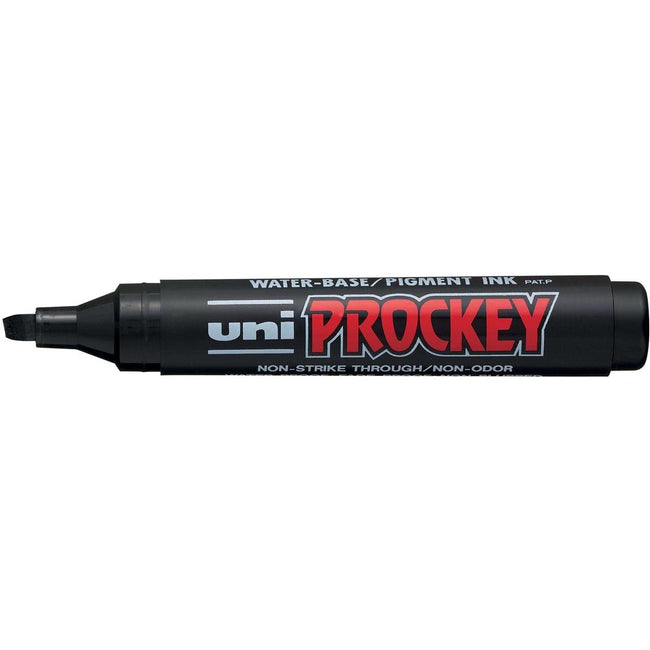 Uni-Ball - Permanentmarker Prockey PM-126, abgeschrägte Spitze, groß, schwarz