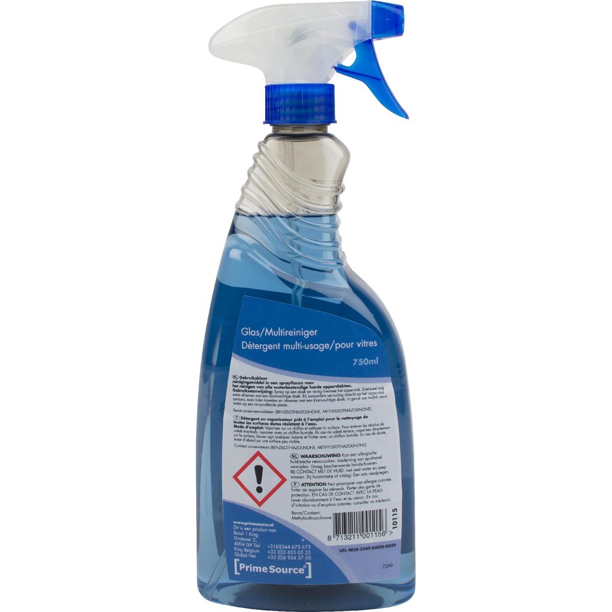 Primesource -  glas- en multireiniger, spray van 750 ml