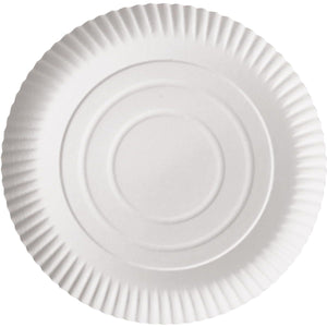 Conpax - Piatto pure, rotondo, bianco, diametro 26 cm, in cartone, confezione da 100 pezzi