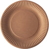 Conpax - Assiette pure, ronde, marron, diamètre 19 cm, en carton, paquet de 20 pièces