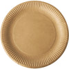 Conpax - Assiette pure, ronde, marron, diamètre 23 cm, en carton, paquet de 20 pièces