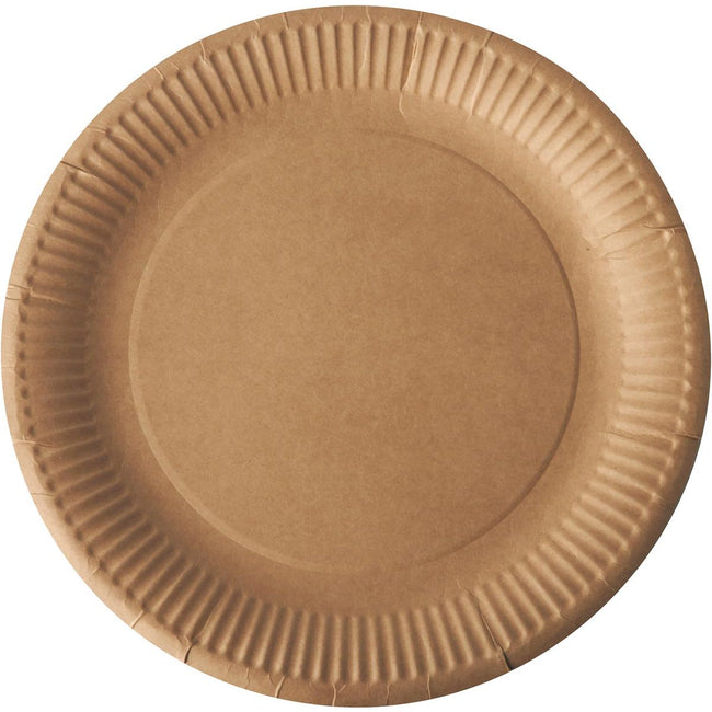 Conpax - Plate 230mm cardboard brown 50 pieces