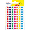 Avery - PSA08MX ronde markeringsetiketten, diameter 8 mm, blister van 420 stuks, geassorteerde kleuren