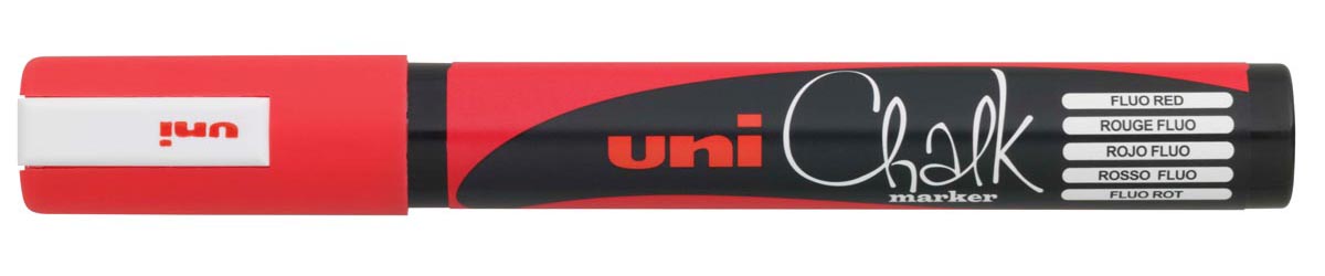 Uni-ball - Pennarello a gesso rosso, punta tonda da 1,8 2,5 mm