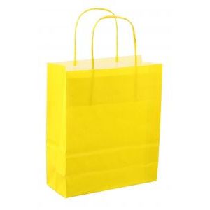 Paper drawstring bag 18x08x22cm 50pcs bright yellow
