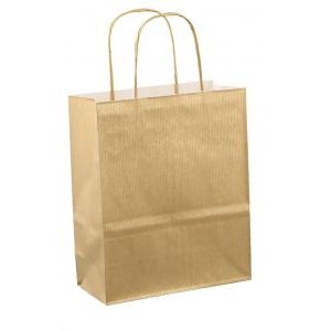 Paper drawstring bag 18x08x22cm 50pcs gold