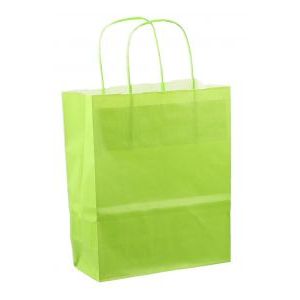 Paper drawstring bag 18x08x22cm 50pcs light green