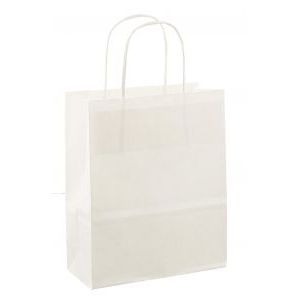 Paper drawstring bag 18x08x22cm 50pcs white