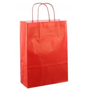Bolsa de papel con cordón 22x10x31cm 50ud rojo