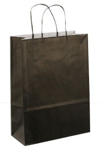 Buste in carta con cordoncino 22x10x31cm 50 pz nero